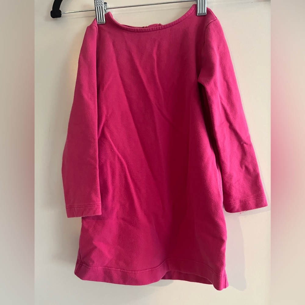 Primary Size 3 Hot Pink Long Sleeve Dress